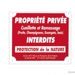 Panneau ''Propriété privée cueillette...'' 30 x 25 cm - Akilux - A50853