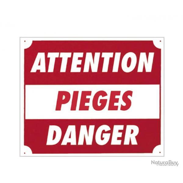 Panneau ''Attention piges danger'' 30 x 25 cm - Aluminium - A50870