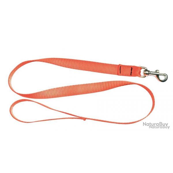 Laisse 1,20 m sangle orange fluo pour chien - Country - CH3250