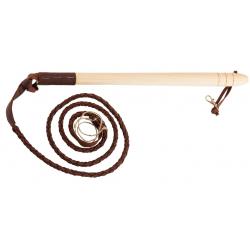 Fouet de chasse vénerie manche bois, flotte cuir - Country - CH7200