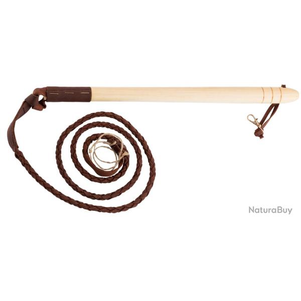 Fouet de chasse vnerie manche bois, flotte cuir - Country - CH7200