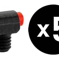 Guidon fluo micro rouge à visser - Diam. 2,6 mm - A50313