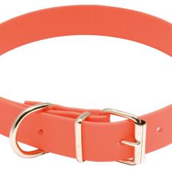 Collier pour chien Biothane orange fluo - Longueur 40 cm - CH8610