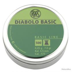 Boîte de 500 plombs diabolos basic plats cal. 4,5 mm - PB410