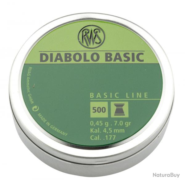 Bote de 500 plombs diabolos basic plats cal. 4,5 mm - PB410