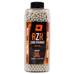 Billes Airsoft 6mm RZR 0.30g bouteille 3300 bbs - 0,30g - BB9128