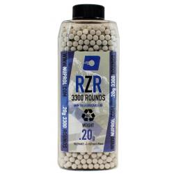 Billes Airsoft 6mm RZR 0.20g BIO bouteille 3300 bbs - 0,20g - BB9135