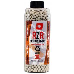 Billes Airsoft 6mm RZR 0.30g BIO bouteille 3300 bbs - 0,30g - BB9138