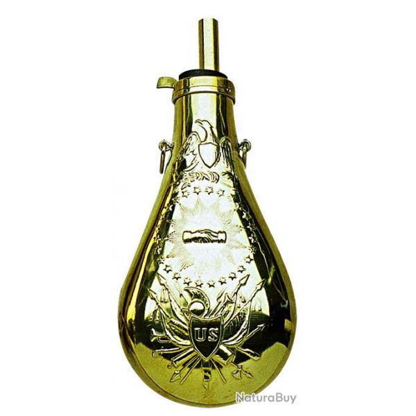 Poire  poudre Zouave en laiton cal. .58 - RE141