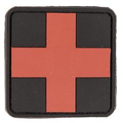 Patch PVC premier secours croix rouge 5.5 x 5.5cm - A60471