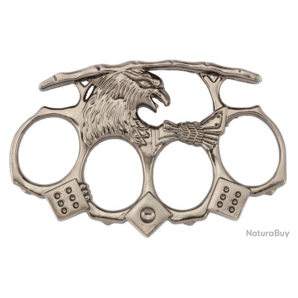 Poing amricain Pigargue et Ds en argent - Poing amricain Aigle et Ds - AD652