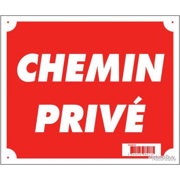 Panneau ''Chemin priv'' 30 x 25 cm - A50843