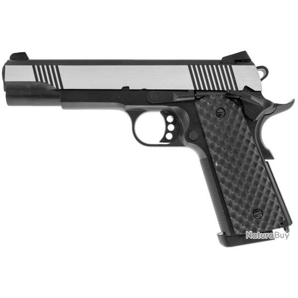 Rplique GBB 1911 MEU Raven full metal gaz Silver 1,0J - PG3241