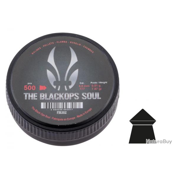 Plombs The Black Ops Soul  tte pointue cal. 4,5 mm - PB302