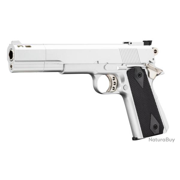 Rplique GNB Gaz 1911 long silver 0,5J - PG5505