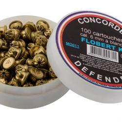 Cartouches Concorde Defender 6 mm Flobert à blanc - Cart. 6 mm à blanc - MD011