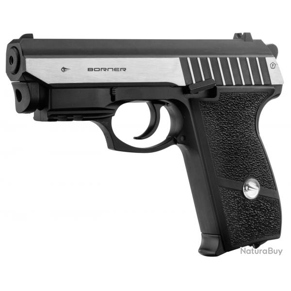Pistolet CO2 culasse mobile BORNER PANTHER 801 cal. 4.5mmavec laser intgr - ACP701
