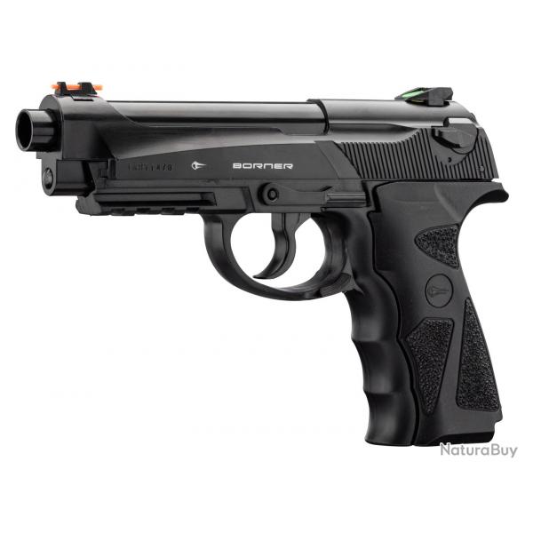 Pistolet CO2 culasse fixe BORNER SPORT 306M cal. 4.5mm BB's - ACP703