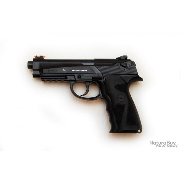 Pistolet CO2 culasse fixe BORNER SPORT 306 cal. 4.5mm BB's - ACP704