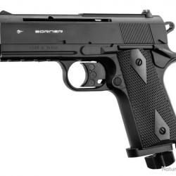 Pistolet CO2 culasse fixe BORNER WC 401 cal. 4.5mm BB's - ACP706