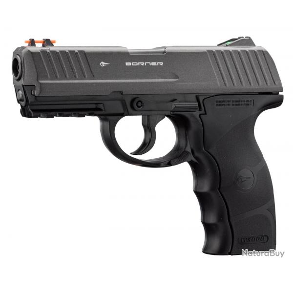 Pistolet CO2 culasse fixe BORNER W3000M cal. 4.5mm BB's - ACP708