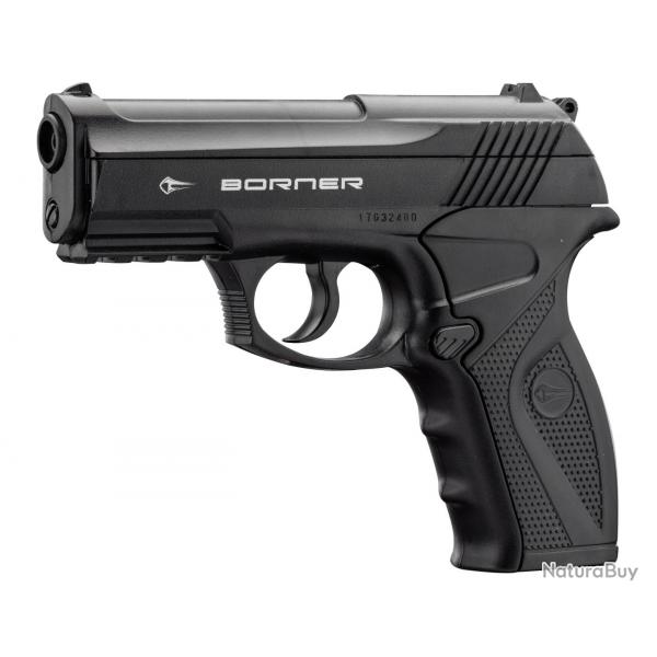Pistolet CO2 culasse fixe BORNER C11 cal. 4.5mm BB's - ACP710