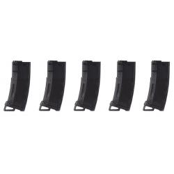Chargeur Pack de 5 chargeurs Mid-cap Speed 130 billes pour M4 AEG noir - CLK9021
