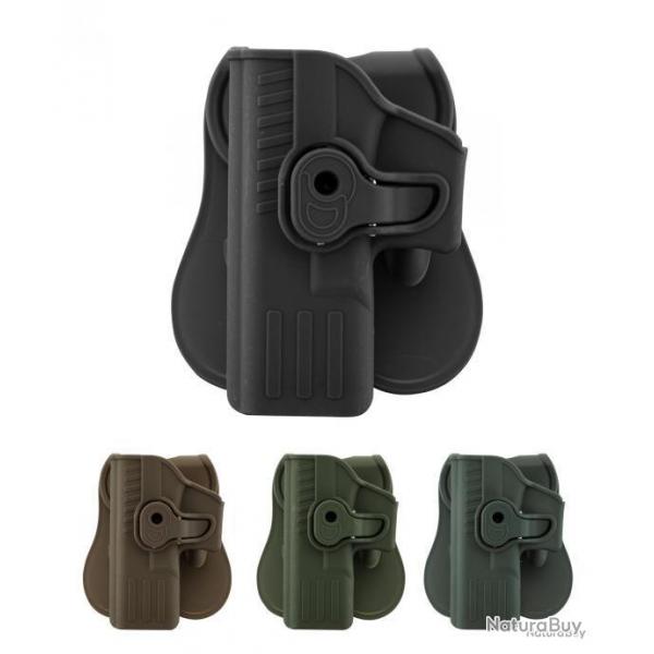 Holster rigide Quick Release pour Glock 17 Gaucher - Noir - GE16040L