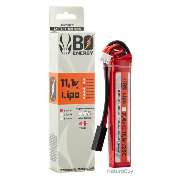 1 stick batterie Lipo 3S 11.1V 1000mAh 25C - Mini TAMYIA - A63036