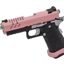 Réplique GBB gaz Vorsk Hi-Capa 3.8 PRO Noir / Rose 1,0J - PG3417
