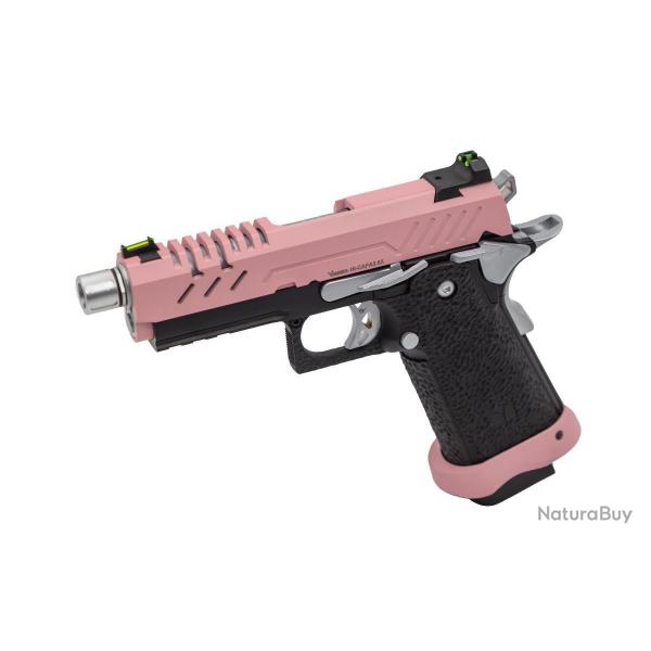 Rplique GBB gaz Vorsk Hi-Capa 3.8 PRO Noir / Rose 1,0J - PG3417