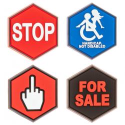 Patch Sentinel Gear PANNEAUX - "STOP" BLANC ROUGE - PAT0085