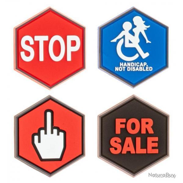 Patch Sentinel Gear PANNEAUX - "STOP" BLANC ROUGE - PAT0085