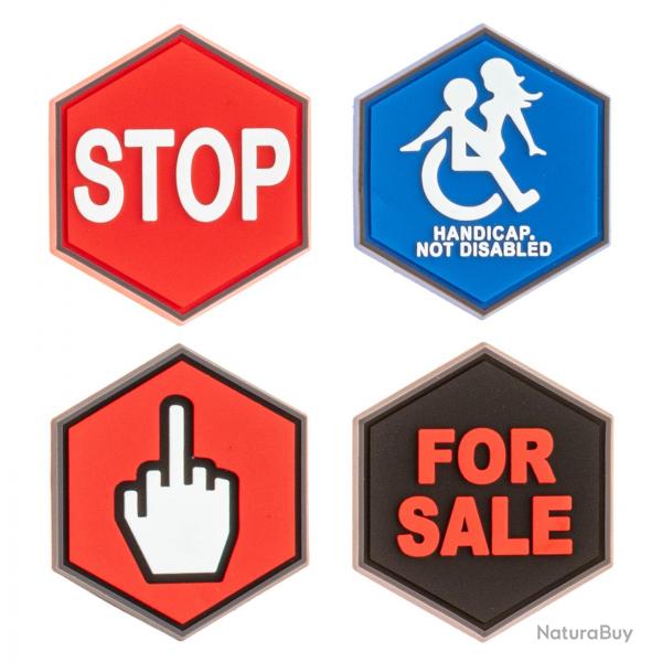 Patch Sentinel Gear PANNEAUX - "STOP" BLANC ROUGE - PAT0085