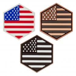 Patch Sentinel Gear drapeaux USA - NOIR ET BLANC - PAT0182