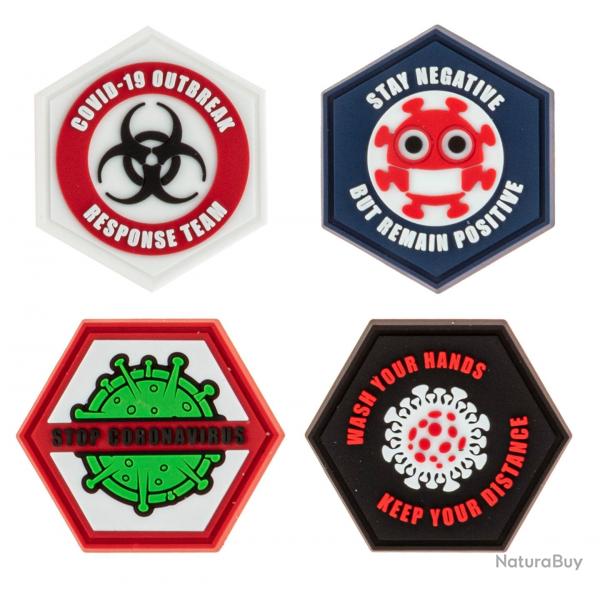 Patch Sentinel Gear COVID - COVID2 FOND BLANC LOSANGE ROUGE - PAT0231