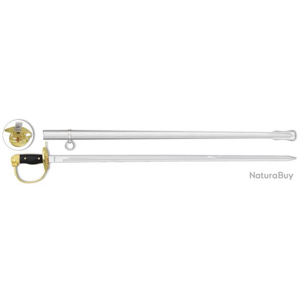 Sabre d'officier dor - SABRE OFFICIER DORE AVEC GAINE - LAME 77.5CM - LC9191