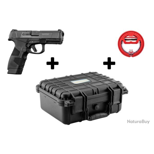 Pack Pistolet Mossberg MC2c Striker Noir + mallette + cordon de nettoyage - PCKMO9120