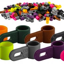 Bagues d'attache en plastique pour appelants gabions. - Ø 6.5 - Sarcelle - AP644
