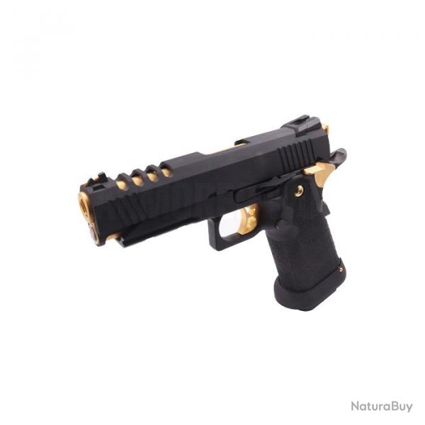 Rplique Hi-Capa 4.3 HX2711 full gaz GBB noir et or - PG42405