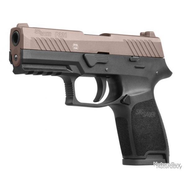 Pistolet  blanc SIG SAUER P320 noir 9mm P.A.K. Pink Gold - ACP674