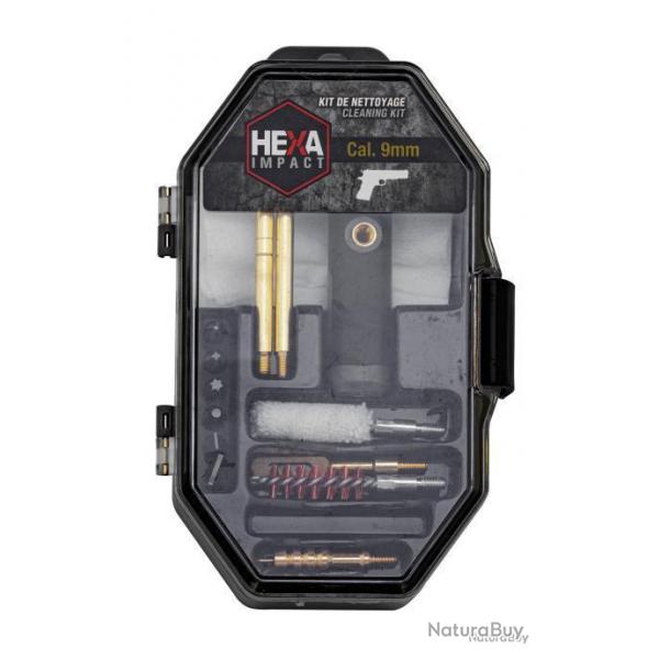 Kit de nettoyage HEXA IMPACT pour armes - 9MM-38SP-357MAG - HEX100