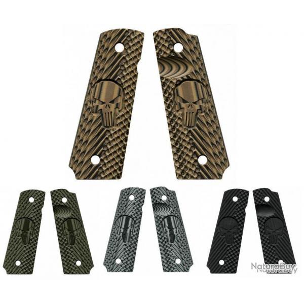 Plaquettes pour 1911 VZ GRIPS CK OPERATOR II - THE PUNISHER - DIRTY OLIVE - TSA102