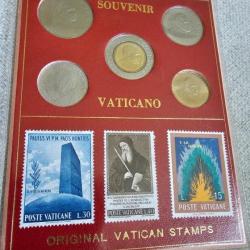 Souvenir du Vatican : monnaies & timbres - jean-paul II , 1989