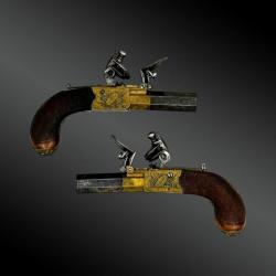 PAIRE de pistolet à silex - Londres, Royaume-Uni - XVIIIème siècle