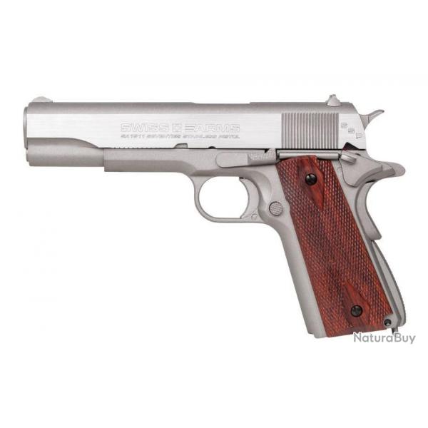 DTL24 - PISTOLET A PLOMB CO2 SWISS ARMS 1911 CHROME CAL. 4,5 MM