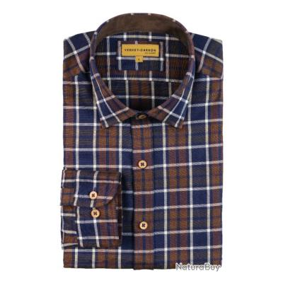 Chemise Sacha - Carreaux Bleu Nuit - Coton biologique - textile biologique - Sézane