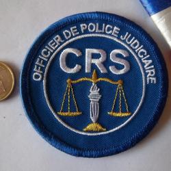 écusson collection police CRS officier insigne tissu