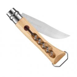 Couteau Opinel n°10 lame inox avec tire-bouchon et décapsuleur
