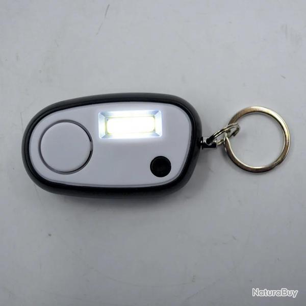 Lampe sécurité COB 3 modes d'éclairage ABS blanc 6,3x3,7x1,6cm